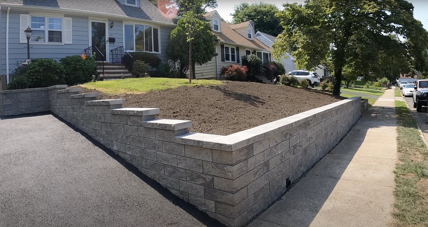 Professional concrete retaining wall built to last decades